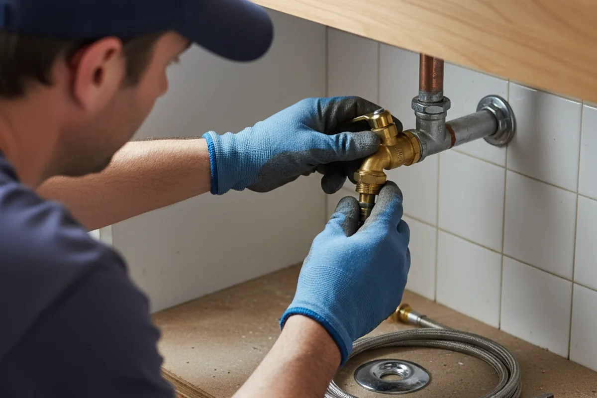 Shutoff valve and fitting work during Emergency Plumbing in Sebring
